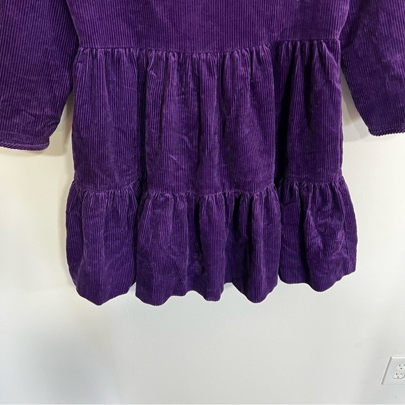 Teddy Fresh Corduroy Square Neck Tiered Mini Dress - Picture 6 of 13